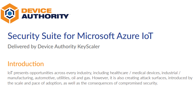 Security Suite for Microsoft Azure IoT